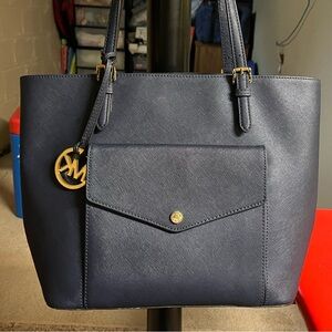 Michael Kors Navy Blue Tote Bag